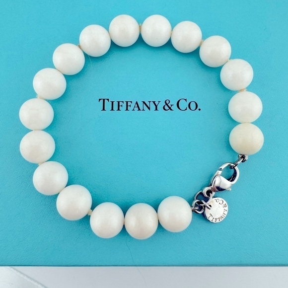 Tiffany & Co. White Dolomite Gemstone Bead Bracelet, Sterling Silver - Picture 1 of 8